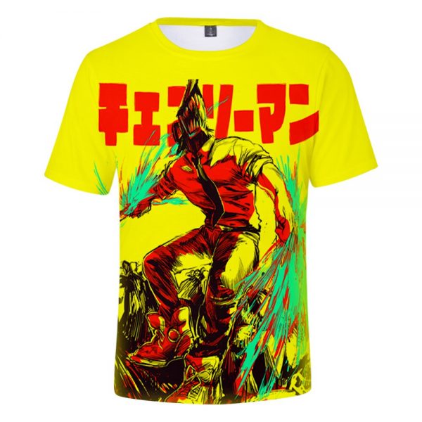 2021 Anime Chainsaw Man 3D Print T shirts Women Men Fashion Summer Short Sleeve T Shirts 5 - Chainsaw Man Shop