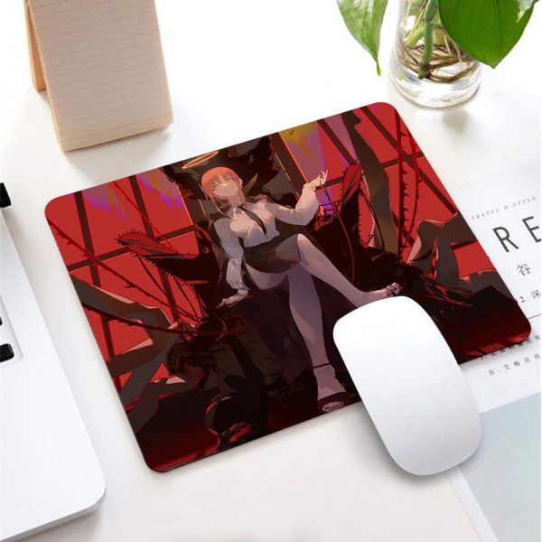 29 25cmm Chainsaw Man Anime Girl Non slip Rubber Scenery Small Size Mouse Pad Desk Mat - Chainsaw Man Shop