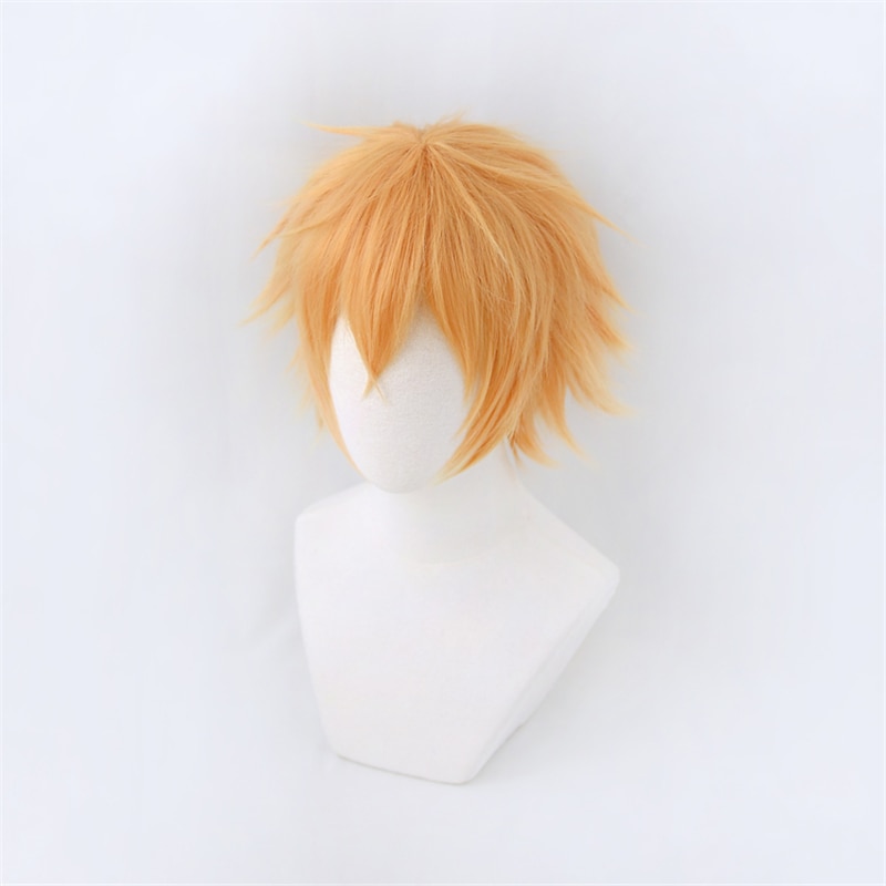 SYIBOO Anime Chainsaw Man Denji Cosplay Wig Golden Blonde Short  Wig Heat-resistant Fiber Hair + Wig Cap Halloween Accessories : Clothing,  Shoes & Jewelry