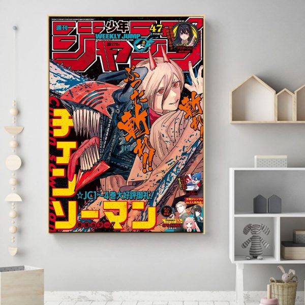 Chainsaw Man anime canvas painting decor wall art pictures bedroom study home living room decoration prints 1 - Chainsaw Man Shop