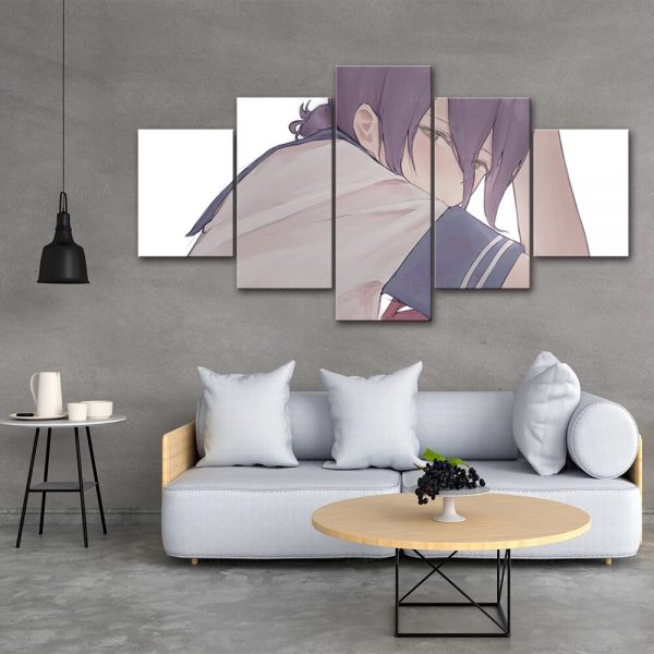Home Decoration Chainsaw Man Canvas Japanese Prints Painting Anime Poster 5 Set Wall Art Modular Pictures 2 - Chainsaw Man Shop