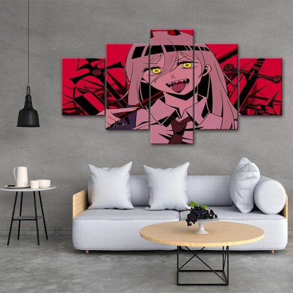 Japan Anime Wall Art Chainsaw Man Home Decor Hd Print Modular Picture Posters Canvas Painting For 3 - Chainsaw Man Shop