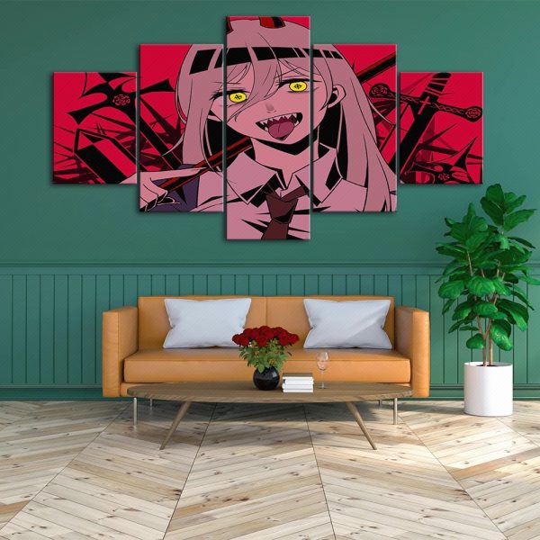 Japan Anime Wall Art Chainsaw Man Home Decor Hd Print Modular Picture Posters Canvas Painting For - Chainsaw Man Shop