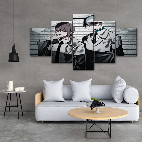 Wall Art Chainsaw Man Home Decor Japan Anime Hd Print Modular Picture Posters Modern Canvas Painting 2 - Chainsaw Man Shop