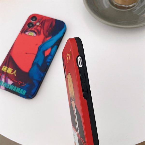 Luxury Chainsaw Man Silicone Phone Case For IPhone 12 11 Pro Max XS X XR 7 4 - Chainsaw Man Shop