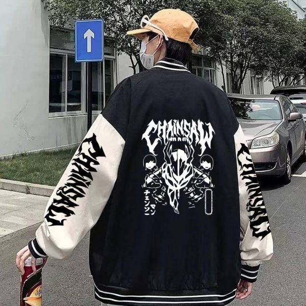 Anime Hoodie Chainsaw Man Jacket Hoodied Long Sleeve Streetwear Harajuku Jacket Sweatshirt Tops - Chainsaw Man Shop