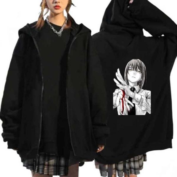 Harajuku Anime Chainsaw Man Zip Up Jacket Streetwear Makima Graphic Hoodie Sweatshirts Funny Manga Clothes Fashion 3.jpg 640x640 3 - Chainsaw Man Shop
