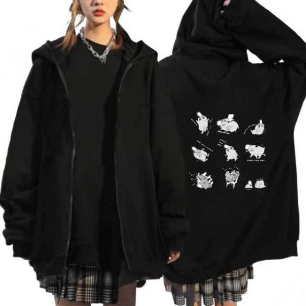 Harajuku Anime Chainsaw Man Zip Up Jacket Streetwear Makima Graphic Hoodie Sweatshirts Funny Manga Clothes Fashion 4.jpg 640x640 4 - Chainsaw Man Shop