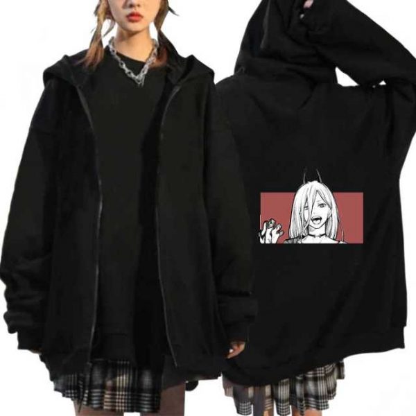 Harajuku Anime Chainsaw Man Zip Up Jacket Streetwear Makima Graphic Hoodie Sweatshirts Funny Manga Clothes Fashion 5.jpg 640x640 5 - Chainsaw Man Shop