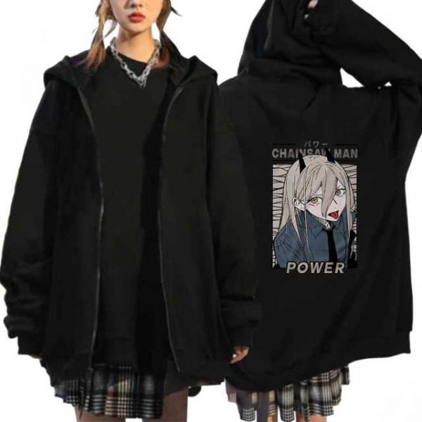 Harajuku Anime Chainsaw Man Zip Up Jacket Streetwear Makima Graphic Hoodie Sweatshirts Funny Manga Clothes Fashion 6.jpg 640x640 6 - Chainsaw Man Shop