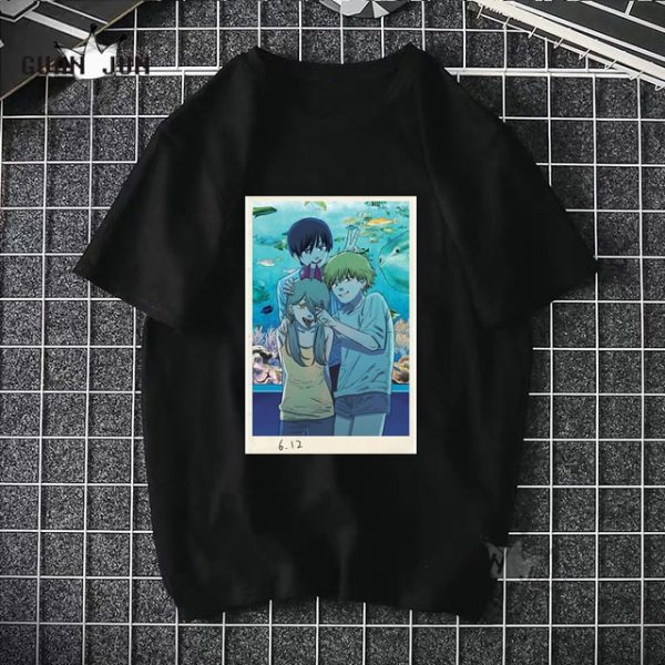 EU Size 100 Cotton Men T Shirt Chainsaw Man Tops Japan Style Anime Manga Summer Black 11.jpg 640x640 11 - Chainsaw Man Shop