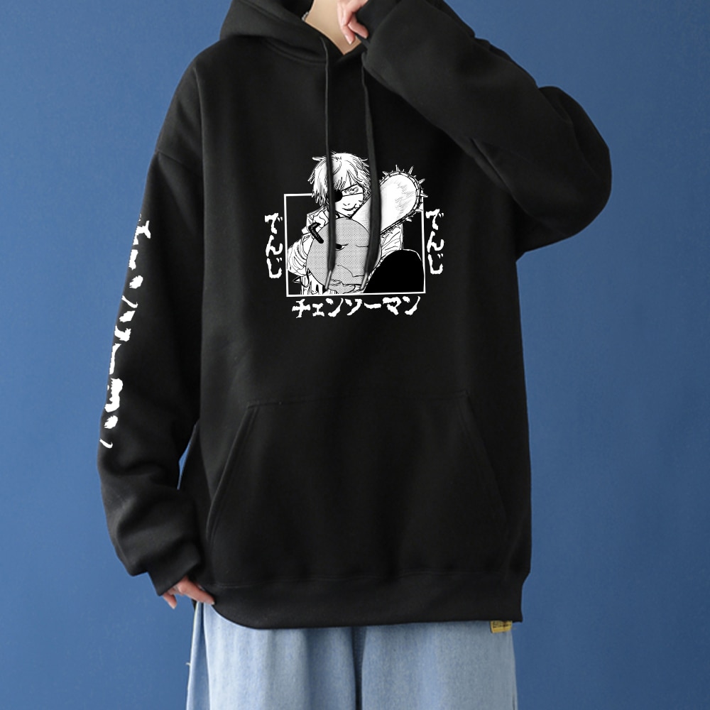 Chainsaw Man Hoodies - Anime Fleece Streetwear Pullover Hoodie