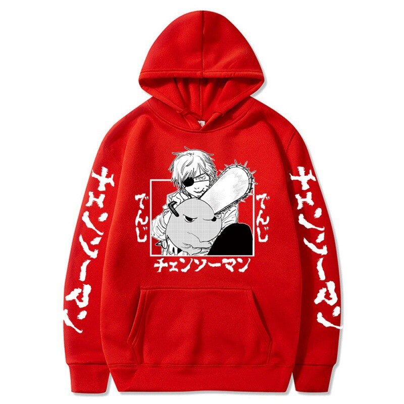 Chainsaw Man Hoodies - Anime Fleece Streetwear Pullover Hoodie