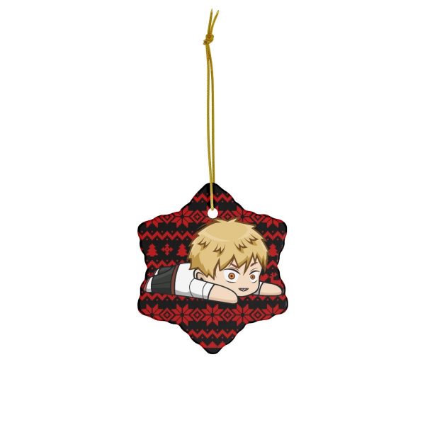 Denji Xmas - Chibi Anime Otaku Gift Kawaii - Holiday Ornaments V1