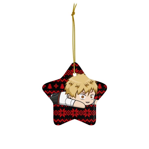 Denji Xmas - Chibi Anime Otaku Gift Kawaii - Holiday Ornaments V1